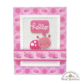 Doodlebug Design Spring Things Ladybug Hello Card by Mendi Yoshikawa