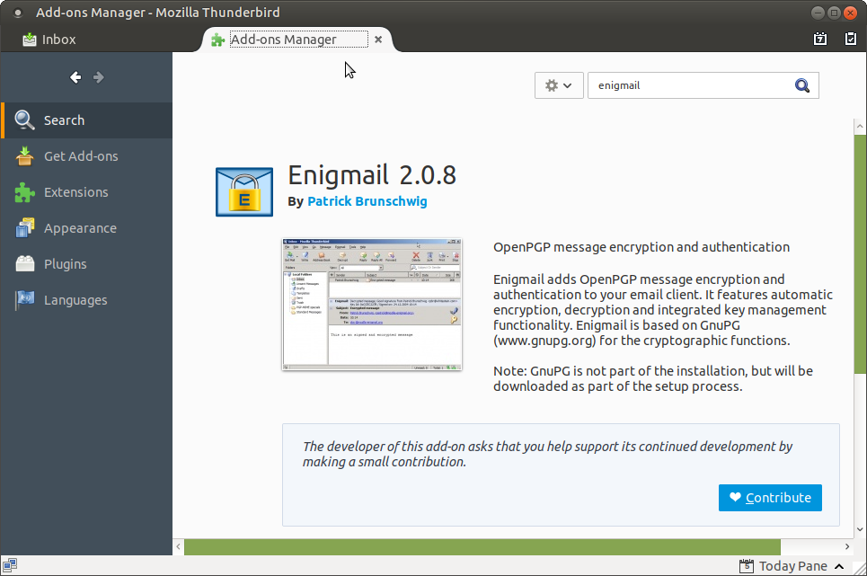 Enigmail setup Enigmail setup