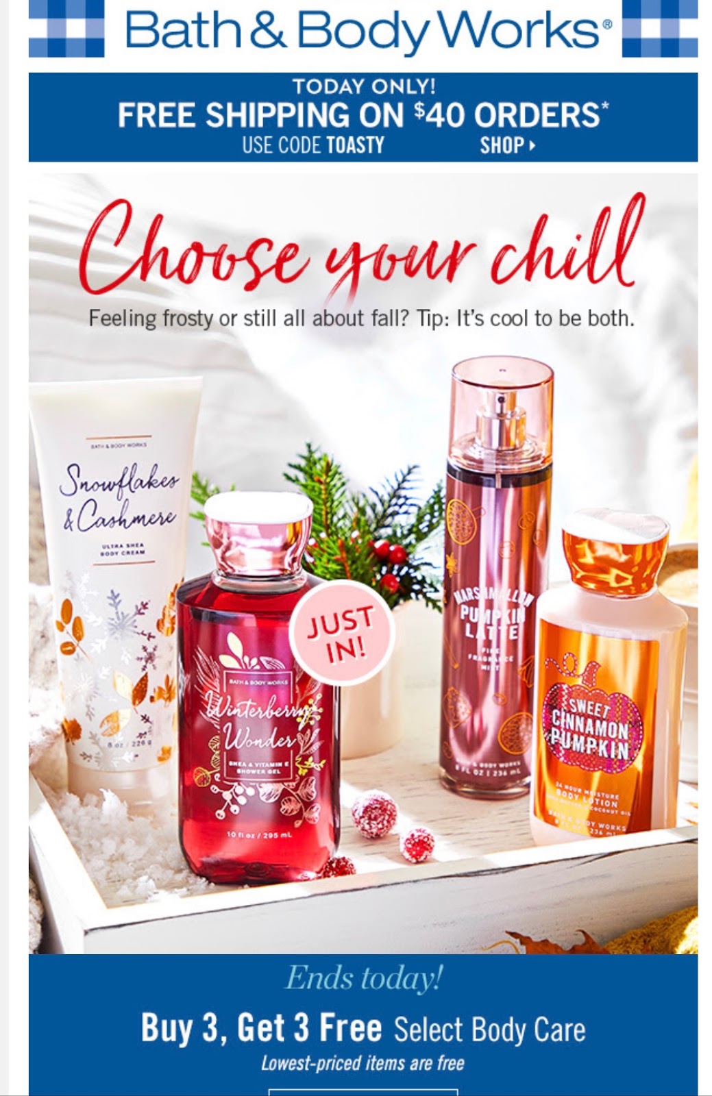 Life Inside the Page Bath & Body Works Today's Email October 13, 2019