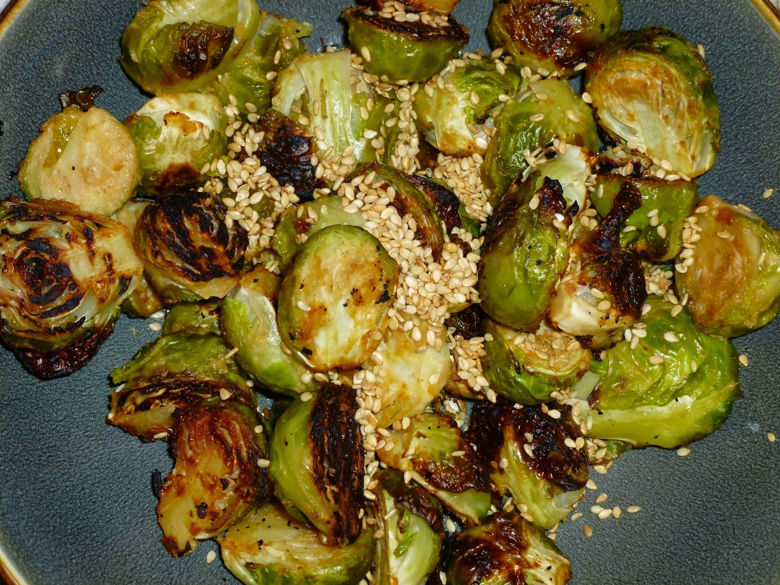 April's Appetite Miso Roasted Brussels Sprouts