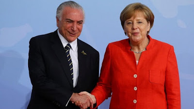 'Crise econômica no Brasil não existe', diz Temer na Alemanha 'Crise econômica no Brasil não existe', diz Temer na Alemanha