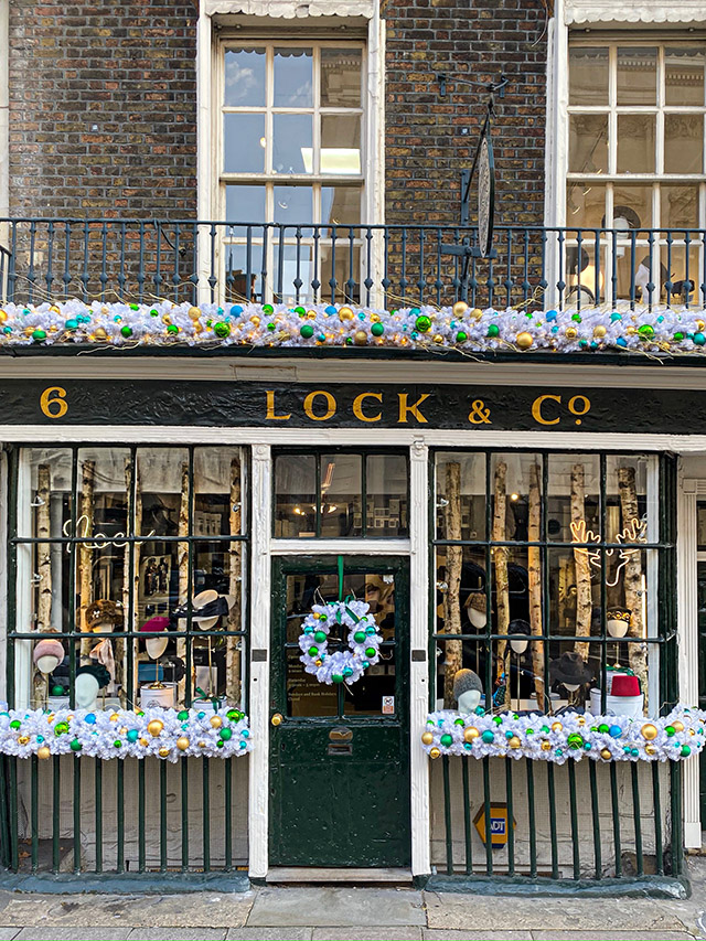 St James's Christmas London Lock Hatters
