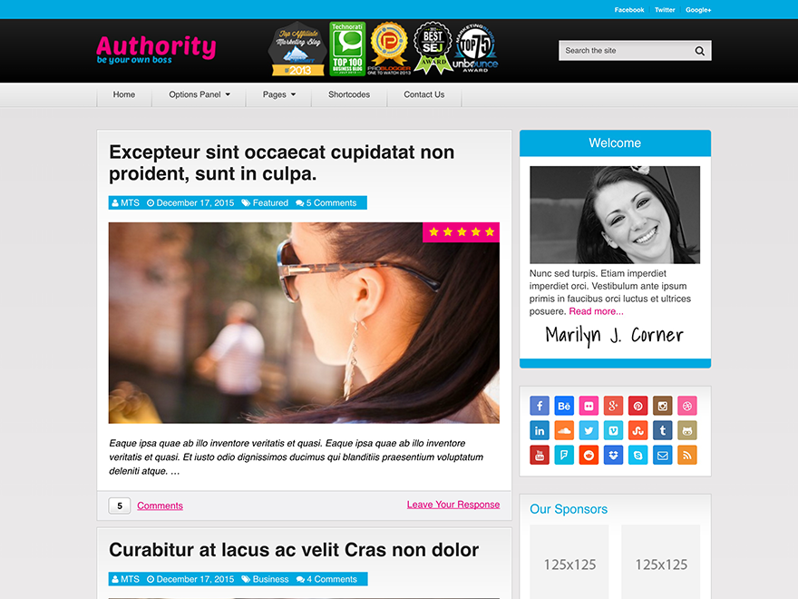 Authority – Blogging WordPress Theme