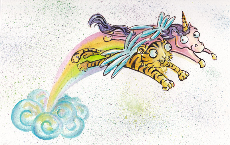 Heather Soodak Illustration Unicorn Tiger Myth