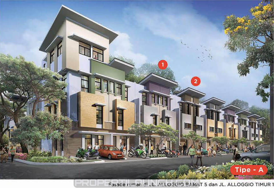 Penampakan Rumah Cluster Alloggio Gading Serpong Penampakan Rumah Cluster Alloggio Gading Serpong