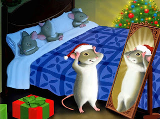 マウスとラットの年のクリスマスカード 2024. マウスの年に無料、美しいライブクリスマスカード
