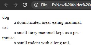 HTML Description Lists