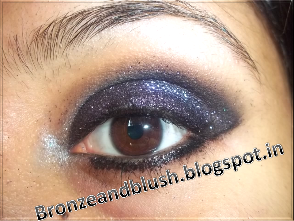 Dramatic Purple Glitter Eye make up Cute Cozy Comforting