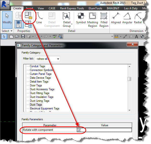 CAD Shack Aligned Duct Tags