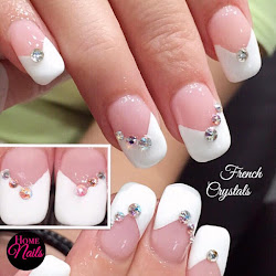 french nail gelish bridal nails crystals manicure designs brides sg crystal pedicure singapore