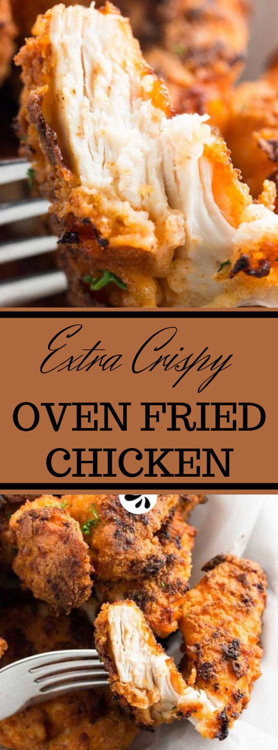 CRISPY OVEN FRIED CHICKEN #chicken #dinner #familyfood #crispy #easy