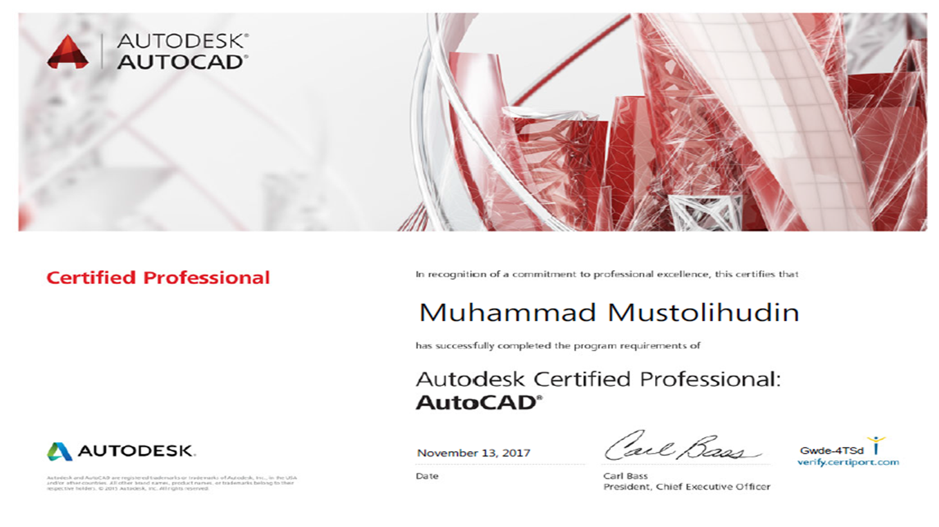 AUTOCAD CERTIFIED PROFESSIONAL