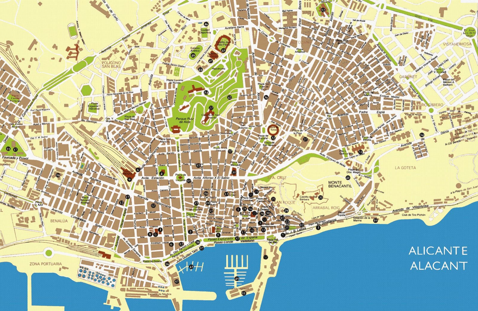 Mapas de Alicante - Espanha | MapasBlog