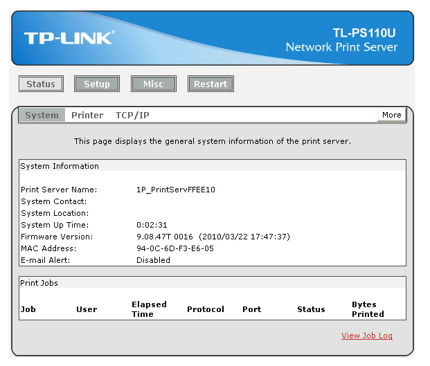 Setting Print Server TLPS110U Tulisan Sejawat