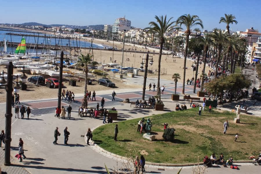 Beach and promenade of Sitges