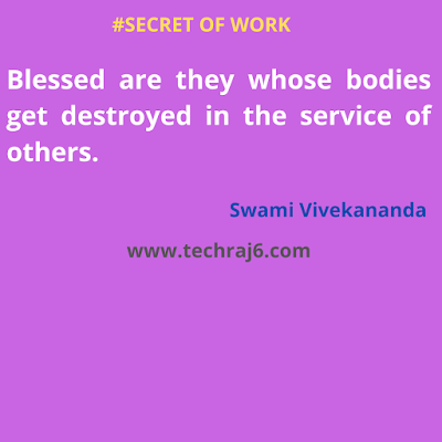 secret of work quotes by Swami Vivekananda