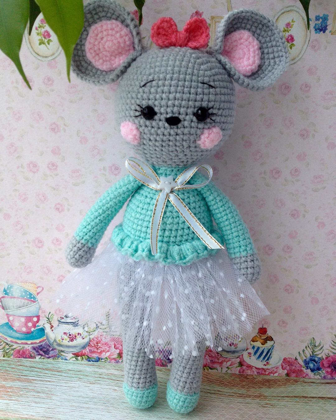 Anfisa the mouse crochet pattern | Amiguroom Toys