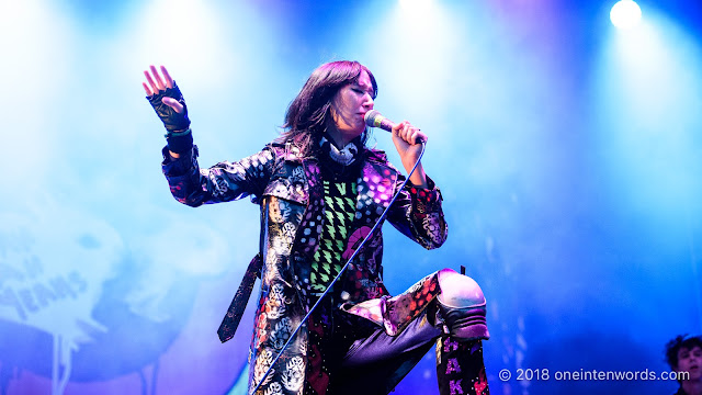 Karen O of Yeah Yeah Yeahs on the Garrison Stage at Field Trip 2018 on June 3, 2018 Photo by John Ordean at One In Ten Words oneintenwords.com toronto indie alternative live music blog concert photography pictures photos