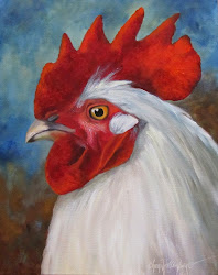 painting oil february rooster cheri wollenberg chicken paintings peinture roosters watercolor canvas galli animal galline animals dancing brush poulet head
