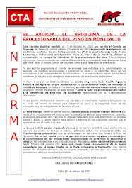 SE ABORDA EL PROBLEMA DE LA PROCESIONARIA DEL PINO EN MONTEALTO