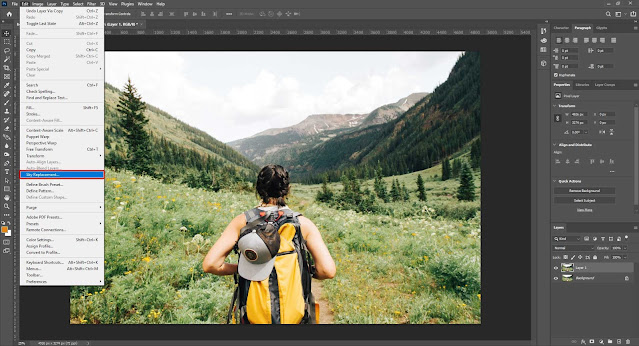2. Pilih Edit > Sky Replacement