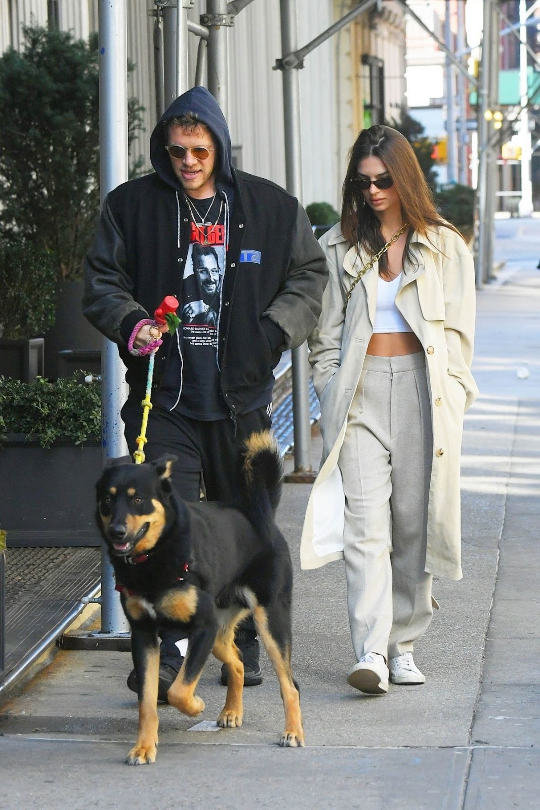 Emily Ratajkowski and Sebastian Bear McClard Out with Their Dog in New York 17 Feb-2020 ...