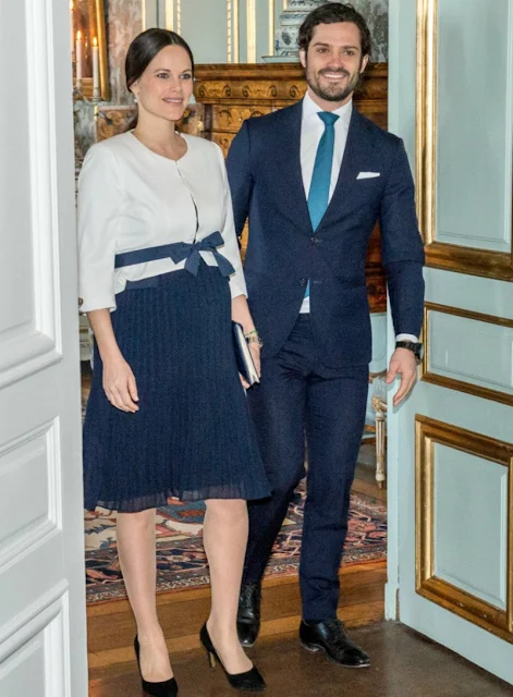  the Royal Couple, Prince Carl Philip and Princess Sofia attended the meeting of UN ambassadors at the Royal Palace.