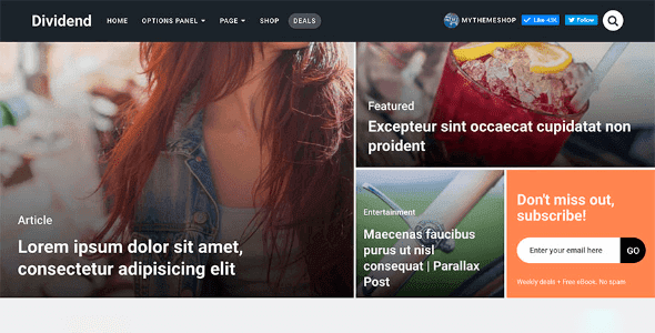 Dividend – Excellent Magazine WordPress Theme