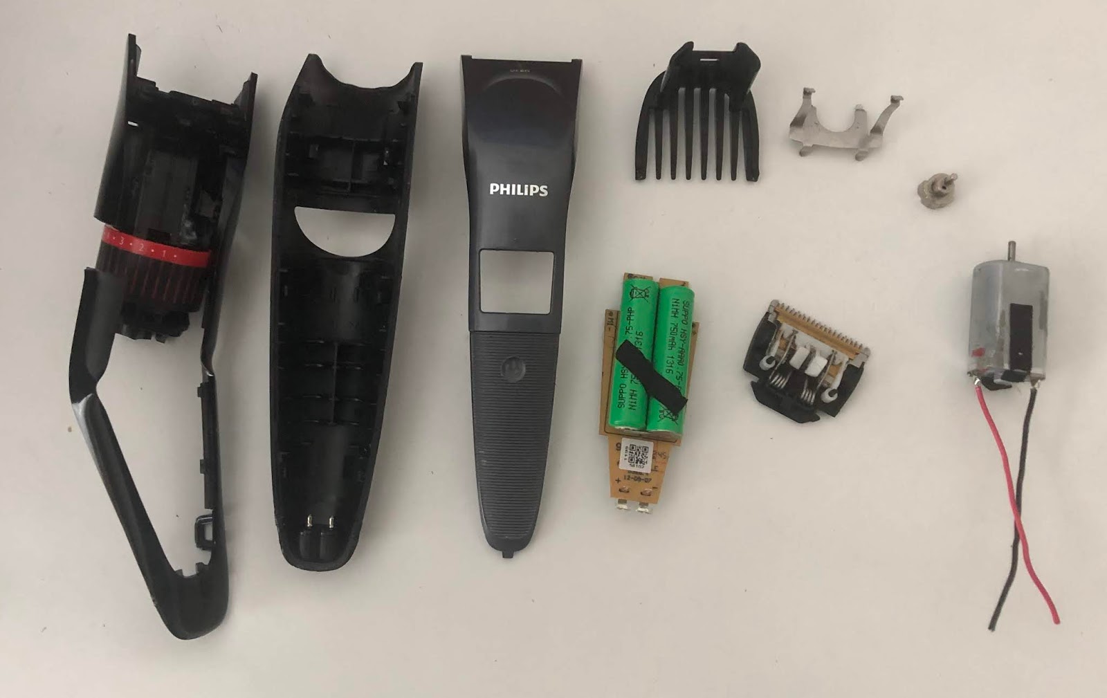 philips trimmer battery mah