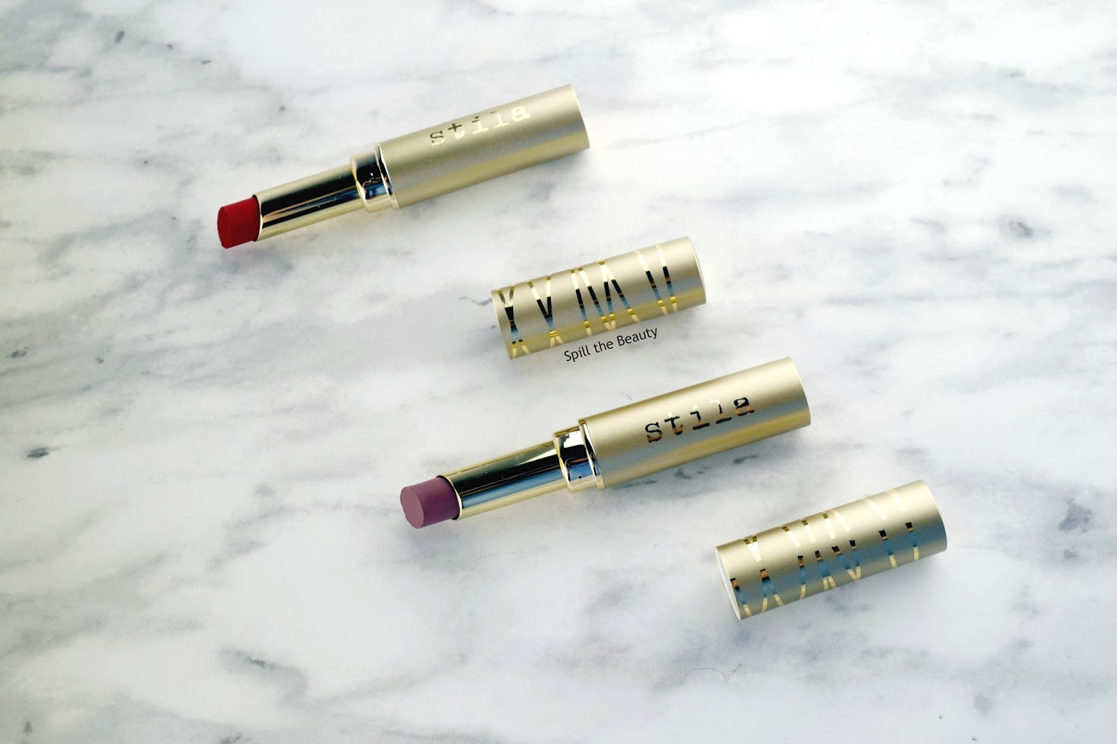 Stila Stay All Day MATTE'ificent Lipstick in 'Brûlée', and 'Bisou