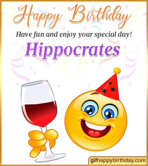 Wish Happy Birthday GIFs with Name Hippocrates