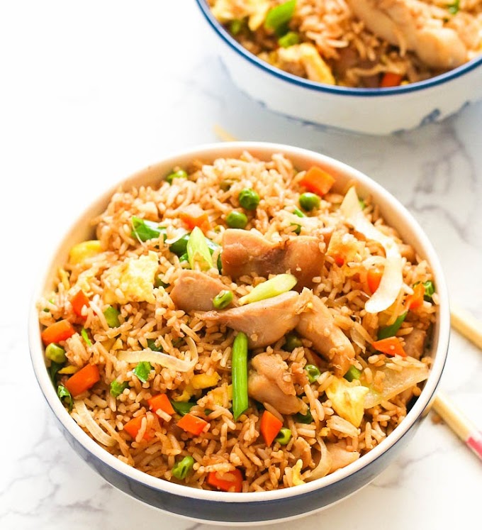 Thai Fried Rice With Chicken And Basil Leaves