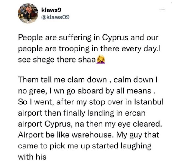 Former student in Cyprus rants about experience in Cyprus and tells Nigerians not to go there