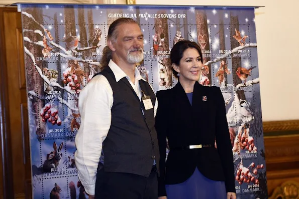 Princess Mary at unveiling of annual Christmas Stamp Collection-Julemærke in Copenhagen