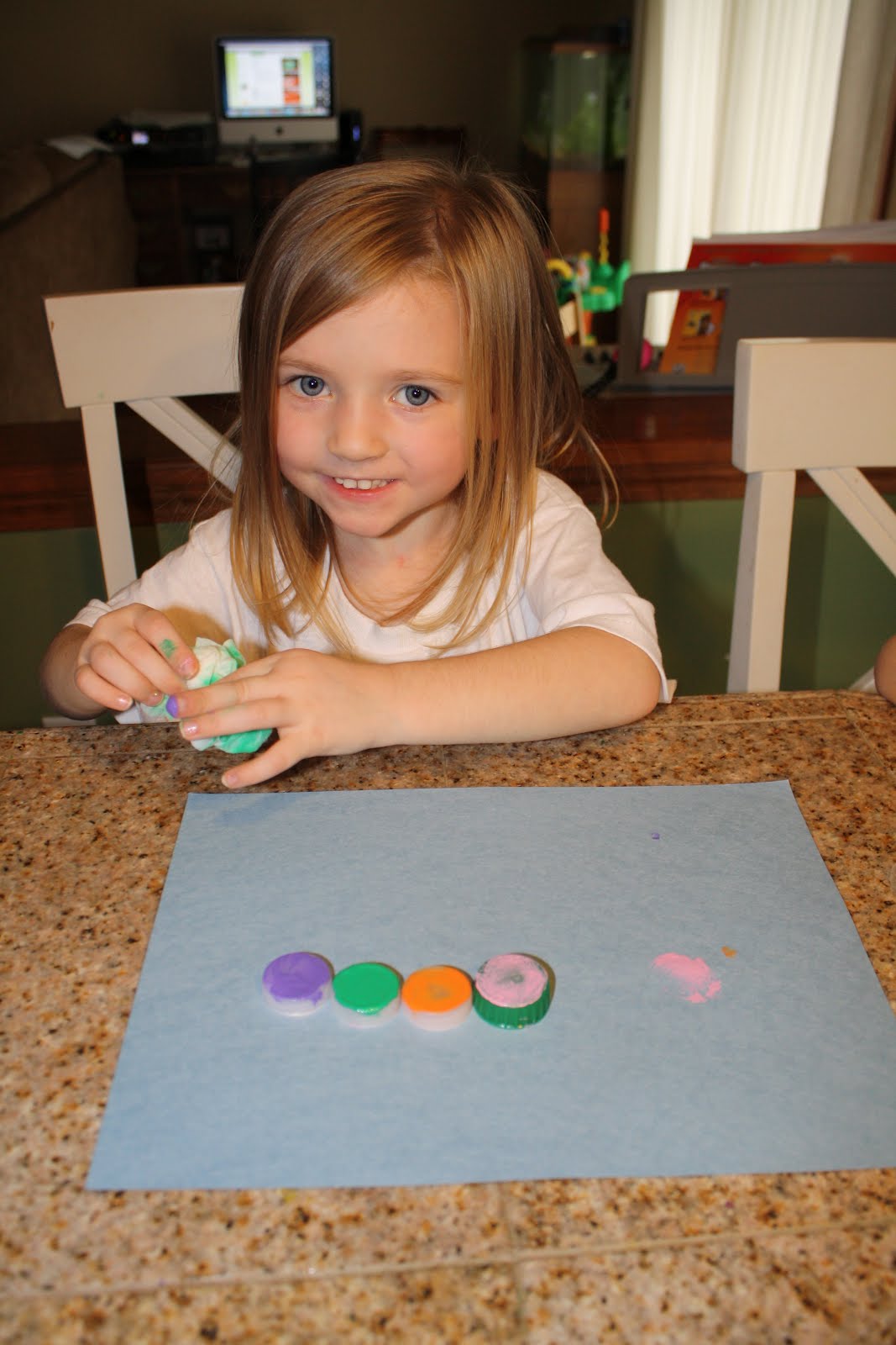 The Laber Family C is for Caterpillar Caterpillar Bottle Cap Craft