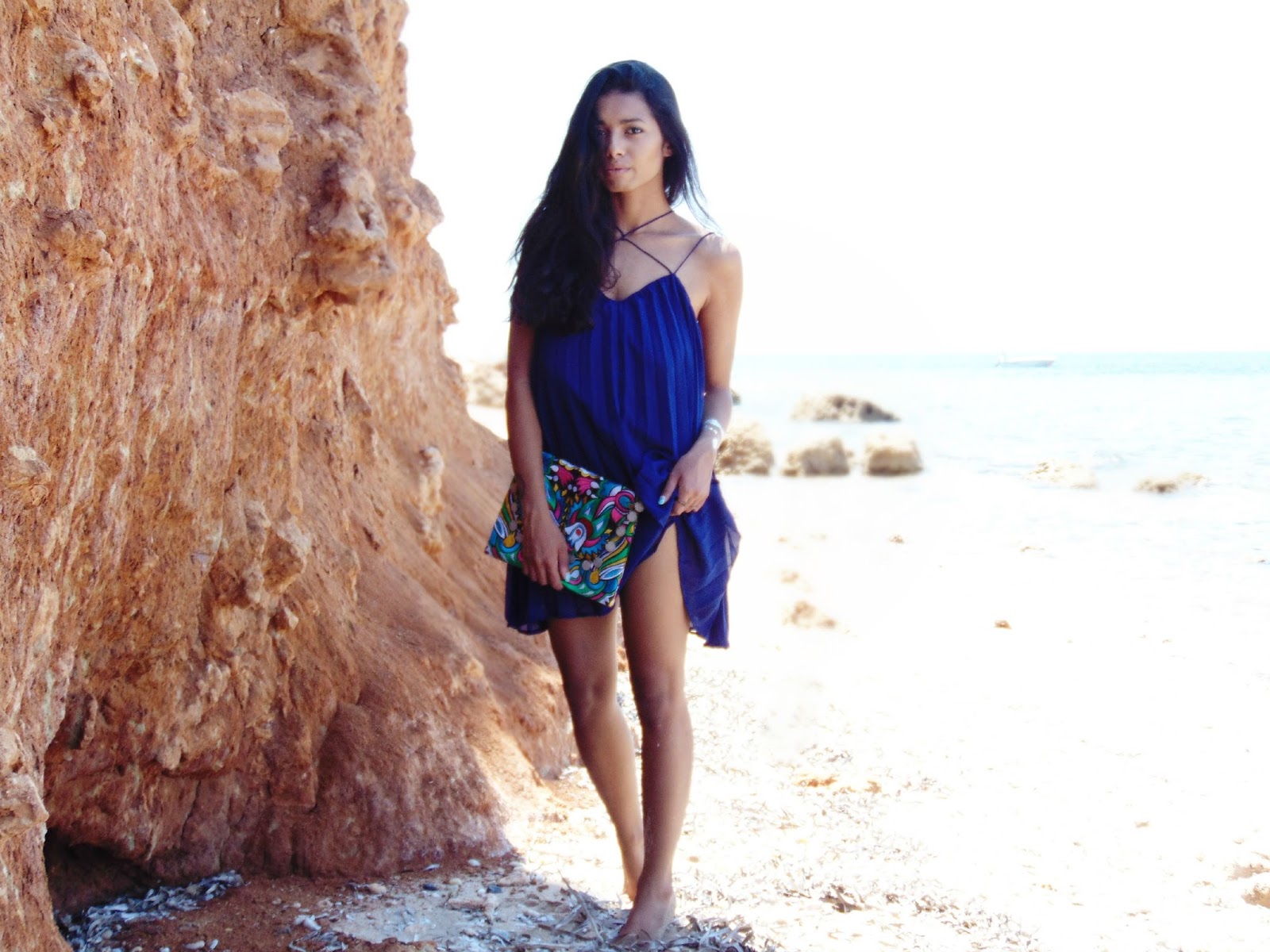 blue beach dress for summer