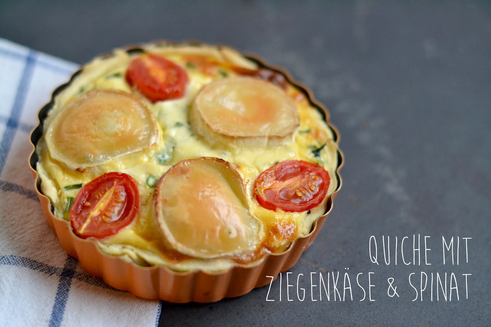 Kuchen & Quiche: Quiche mit Ziegenkäse & Spinat Kuchen & Quiche: Quiche mit Ziegenkäse & Spinat