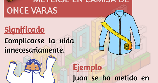 entrega a domicilio Limón sector Xannah Spanish Online: Modismos: meterse en camisa de once varas