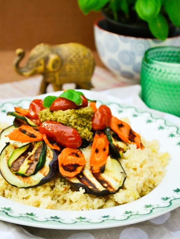 5:2 Diet - Grilled Vegetable Couscous Salad | Tinned Tomatoes