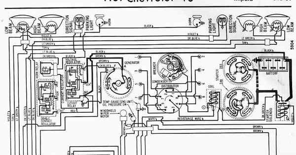 1959 Chevrolet V8 Biscayne, Belair and Impala Wiring Diagram | All