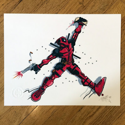 Deadpool x Air Jordan “Bullets Over Broadway” Print by Tracy Tubera