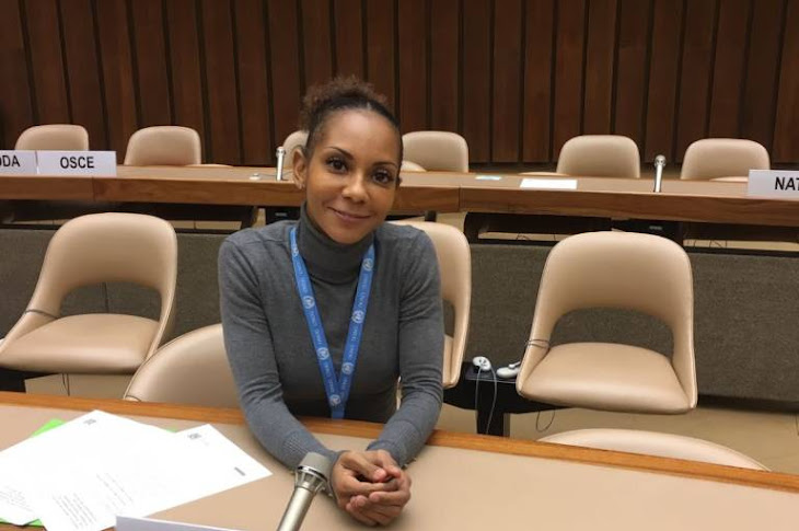 La española afro Isabelle Mamadou en Naciones Unidas