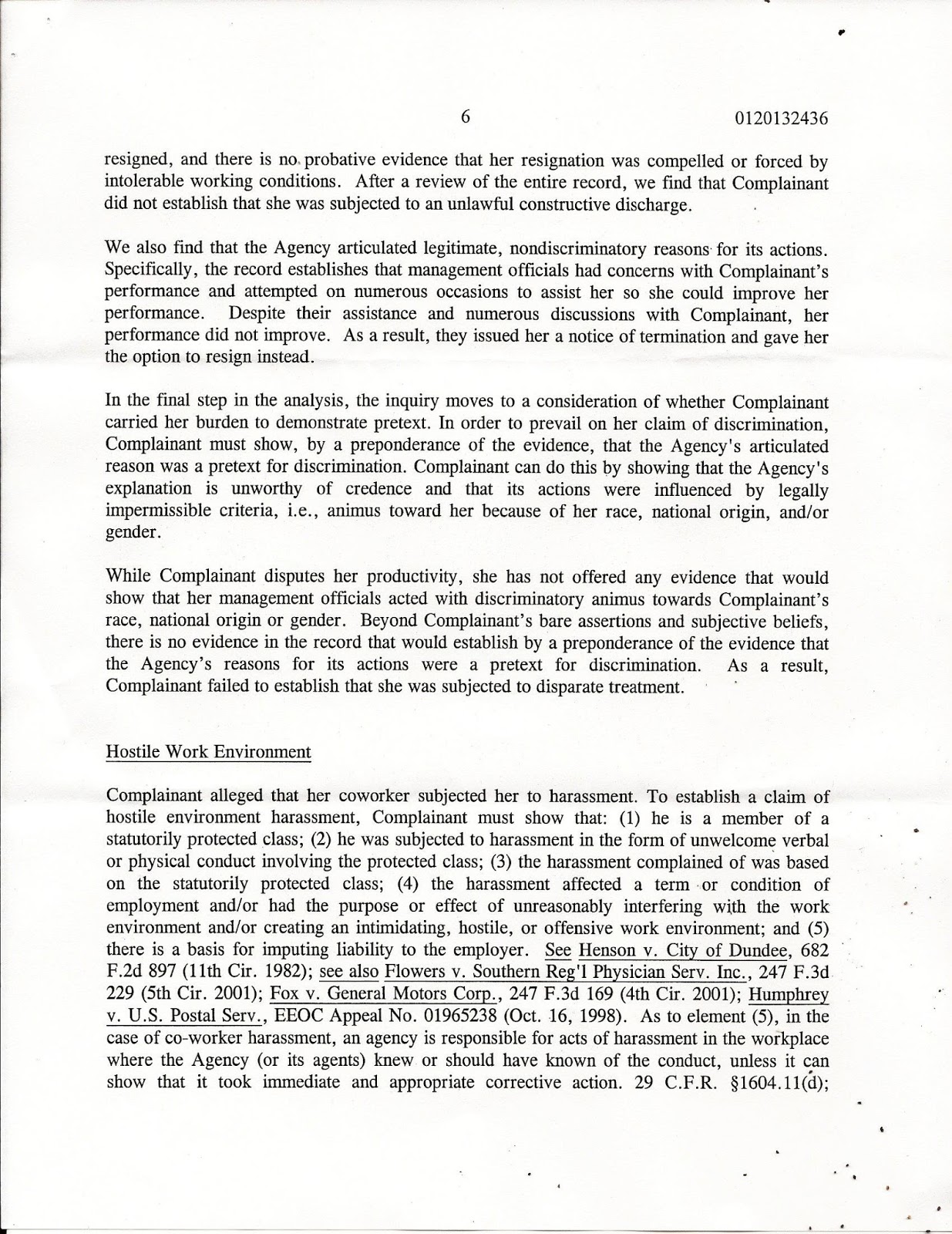 EEOC case EEOC OFO Appeal decision