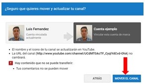 mover canal de youtube