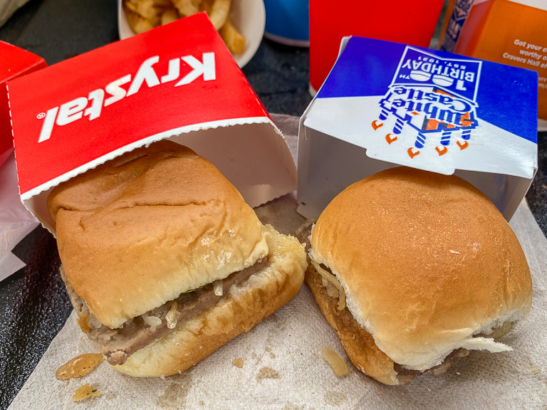 Tales of the Flowers Krystal versus White Castle taste test comparison