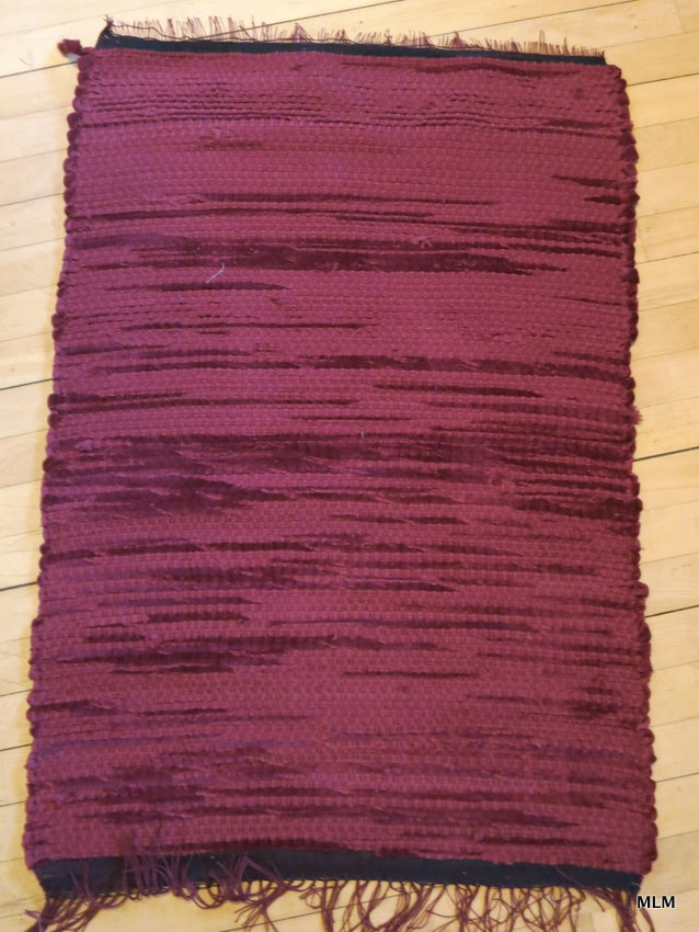 Sweet Leaf Notebook: Red Velvet Rag Rug