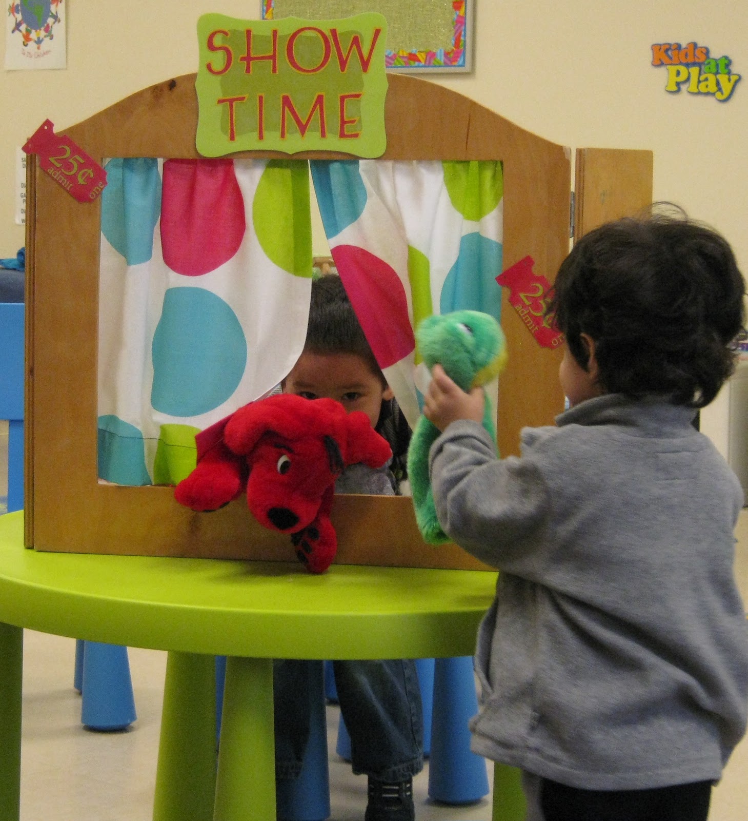 Kreative Resources Puppet Play in our new theater!