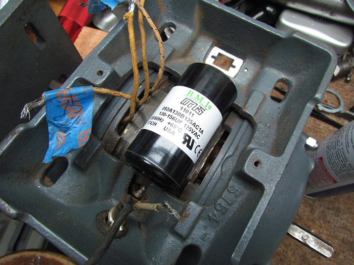 New Start Capacitor and Motor Reassembly Craftsman KingSeeley 103.