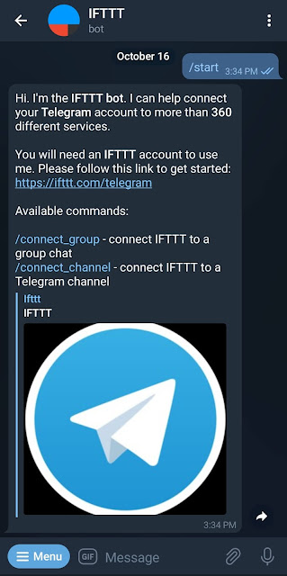 IFTTT Telegram bot