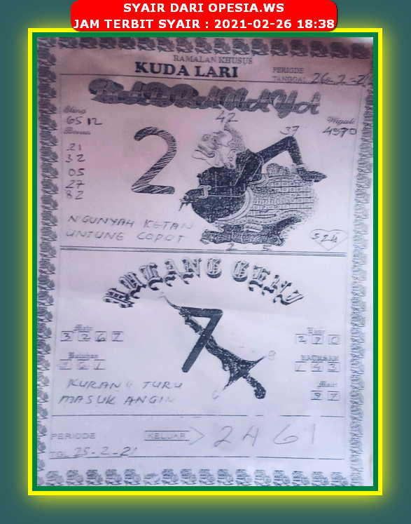 Forum Syair Hongkong 26 Februari 2021 Royal Syair